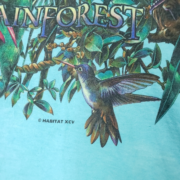 Vintage 90s Nature Habitat Moody Gardens Rainforest Animal Galveston Wrap-around - Picture 7 of 16